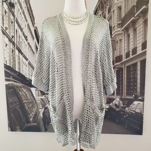 Women's Bobeau gray mesh cover up S NWOT